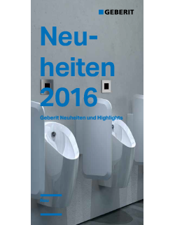 Geberit Neuheiten